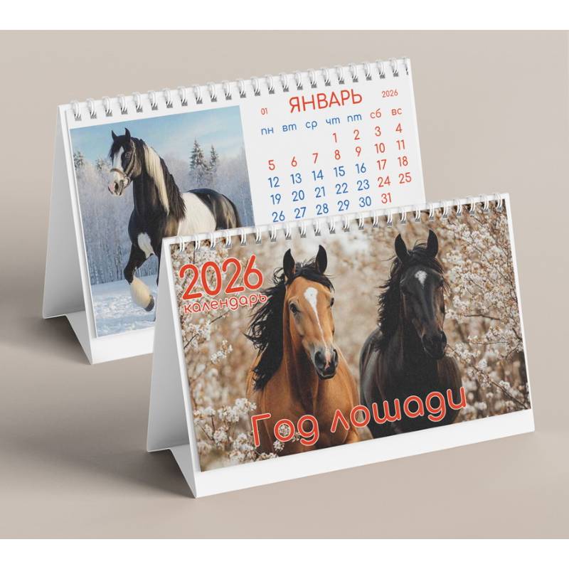 Календарь настольный на 2026 год. Год лошади