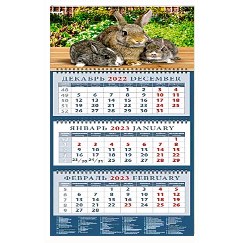2023 Календарь Год кролика. Родит. Забота