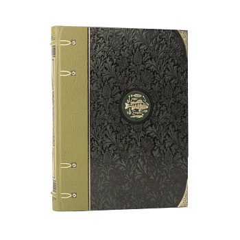 Жизнь и ловля пресноводных рыб Л. Сабанеева. Коллекционное иллюстрированное издание на бумаге премиум-класса в инкрустированном переплете ручной работы с четырьмя видами тиснения и украшенным обрезом.