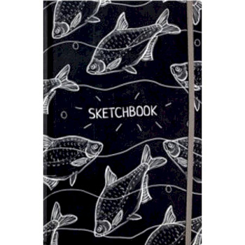 Скетчбук 'Белые рыбы', А5